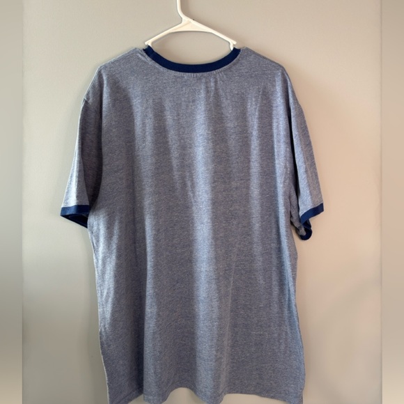 Disney World Blue Heather with navy trim  ringer tee. Size XXL - Picture 2 of 6